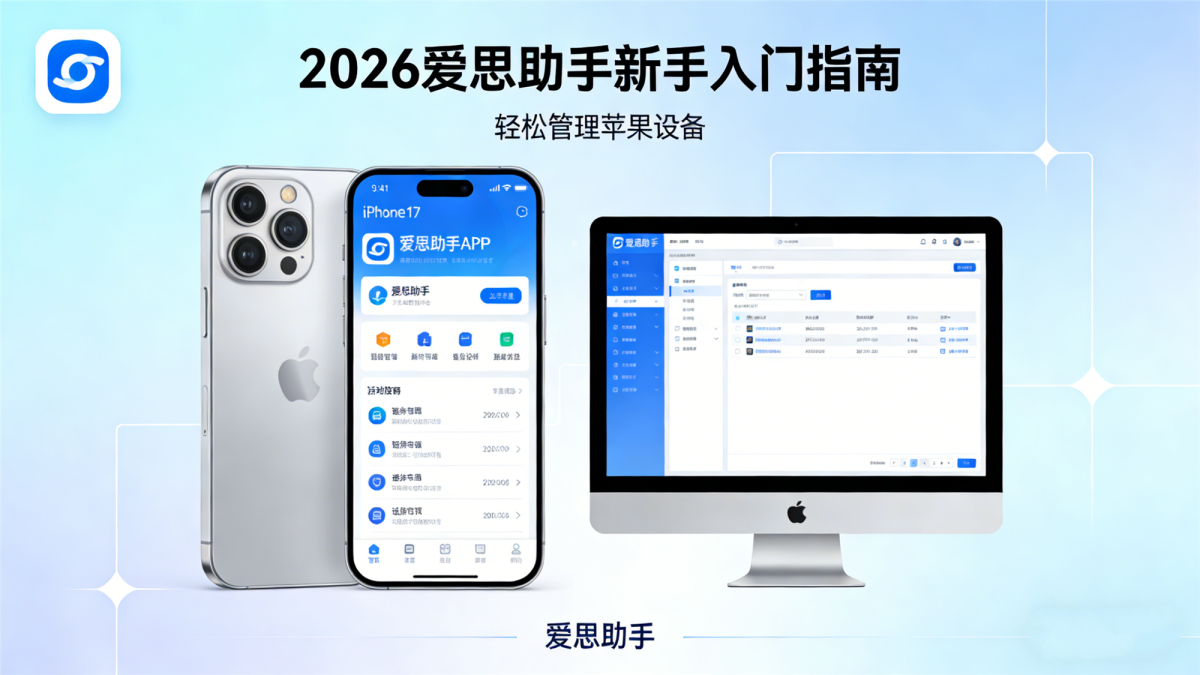 2026爱思助手新手入门全攻略 从下载到设备管理一步到位缩略图 2026 爱思助手新手入门 Windows 下载安装连接 iPhone 教程